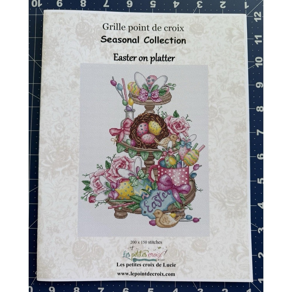 Easter On Platter Cross Stitch Pattern Chart by Les Petites Croix de‎ Lucie